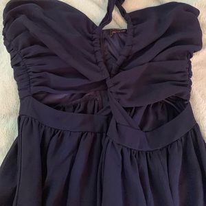 Navy Blue Maxi with Tie Up Front and Slit